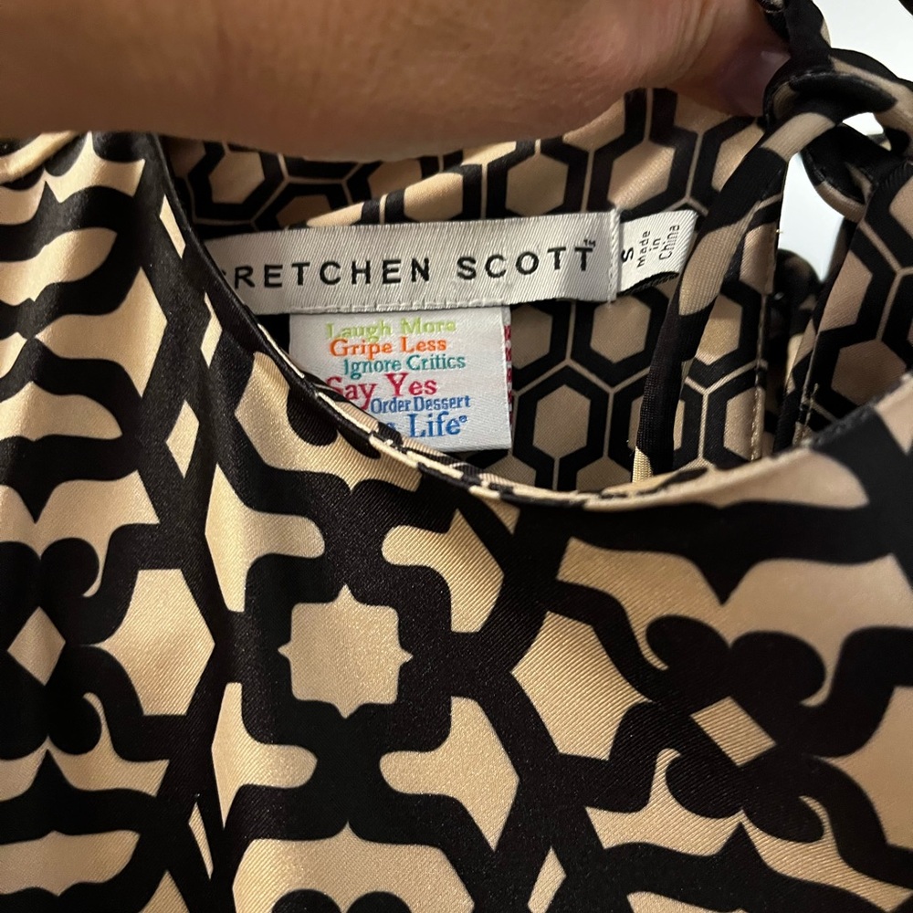 Gretchen Scott -swing dress! Perfect for traveling / tan and black